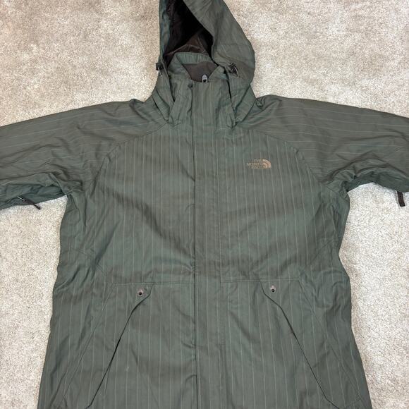 The North Face TNF Cryptic Hyvent Striped Parka Ski Snow Jacket Men's M Gorpcore - Picture 2 of 10